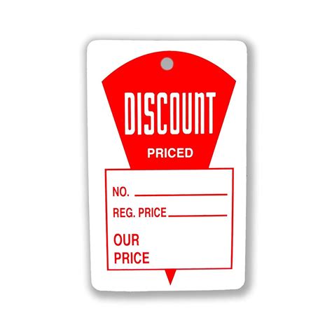 1000 Large Discounted Price Comparison Tags 175 W X 2875 H