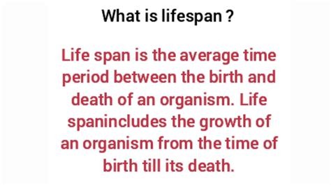 Lifespan Definition Youtube