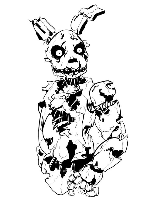 5 Nights Of Freddy Spring Trap Coloring Pages Coloring Pages