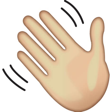 Download Waving Hand Sign Emoji Emoji Island