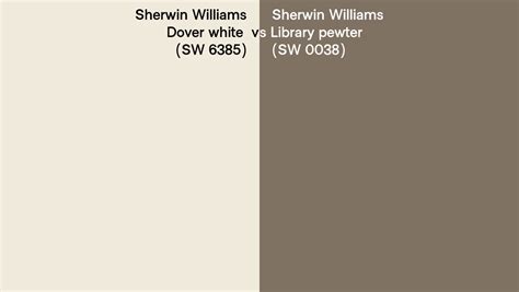 Sherwin Williams Dover White Vs Library Pewter Side By Side Comparison