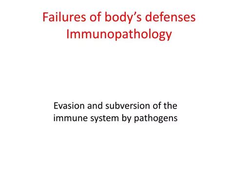 Ppt Failures Of Bodys Defenses Immunopathology Powerpoint