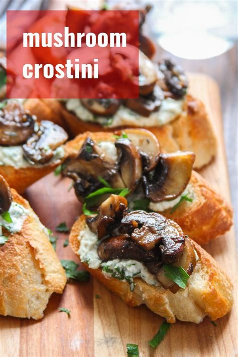 Smaller and more delicate than bruschetta, crostini traditionally have more genteel toppin g s than the bolder bruschetta. Mushroom Crostini in 2020 | Stuffed mushrooms, Mushroom ...