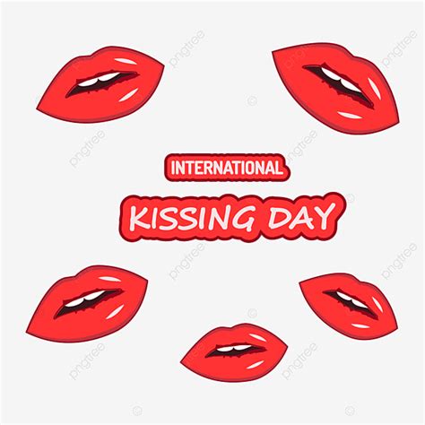 International Kissing Day Vector Png Images International Kissing Day With Lips Vector
