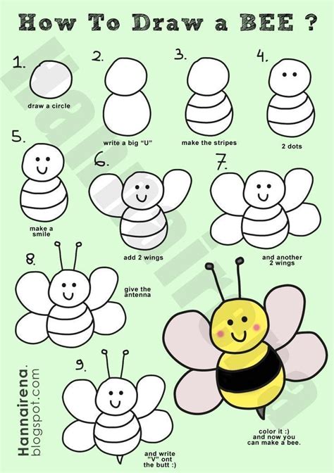 How To Draw A Honey Bee Step By Step Design Talk