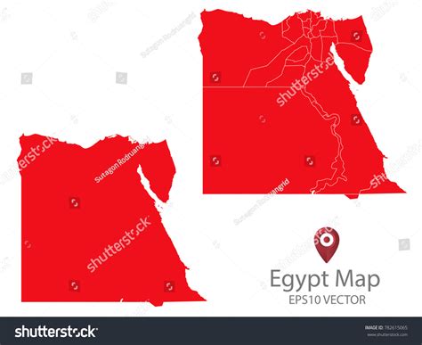 Couple Set Mapred Map Egyptvector Eps10 Stock Vector Royalty Free