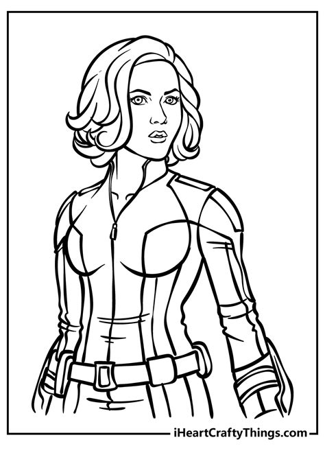 Marvel Black Widow Coloring Pages By Rogersnickers Fr
