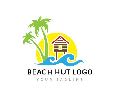 Beach Hut Logo And Business Card Template The Design Love