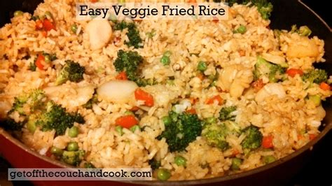 Easy Veggie Fried Rice Eggless Get Off The Couch And Cook