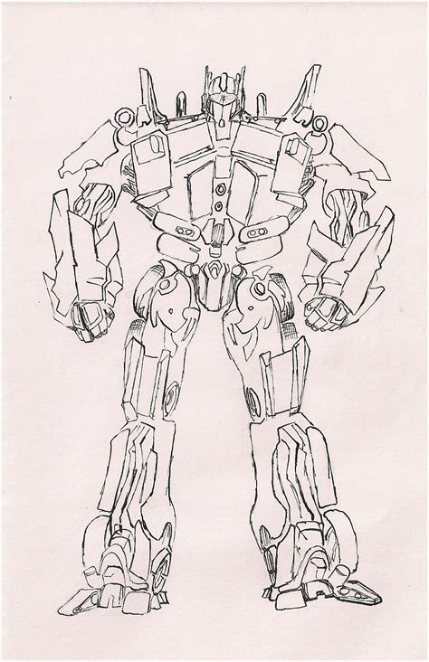 Optimus Prime Sketch By Blackout On DeviantArt