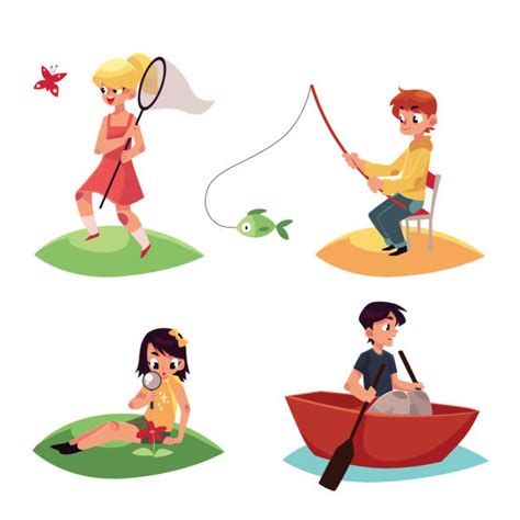 Kids Fishing Illustrations Royalty Free Vector Graphics And Clip Art