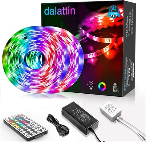 Dalattin Led Strip Lights 328ft2 Rolls Of 164ftrgb 5050