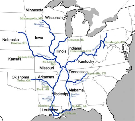 List 93 Wallpaper Map Of Navigable Rivers Of The United States Superb