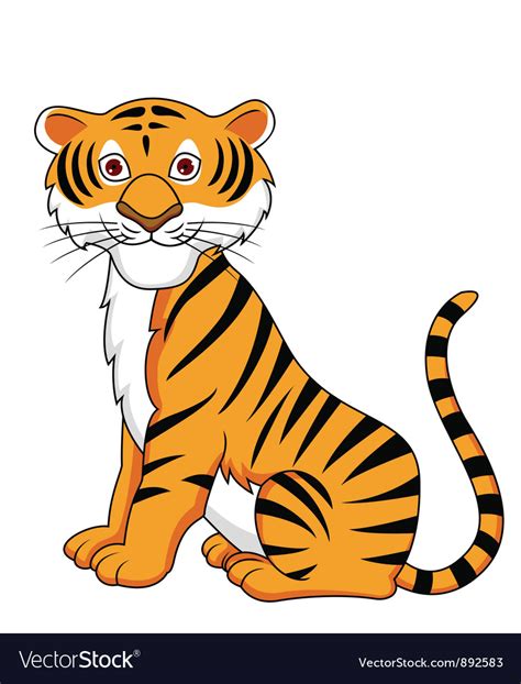 Tiger Cartoon Royalty Free Vector Image Vectorstock