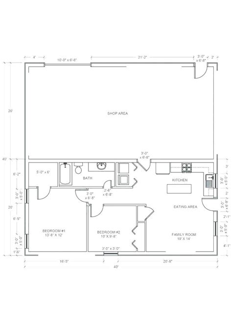Shop House Combo Floor Plans Floorplansclick