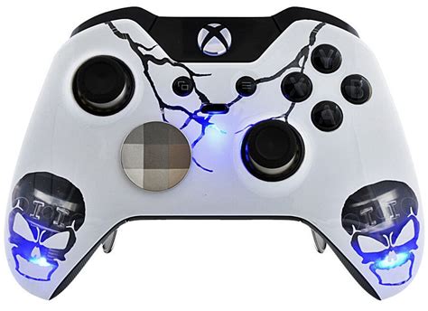 Skulls Blue Xbox One Elite Un Modded Custom Controller Unique Design