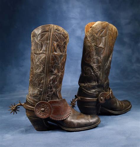 1920s Cowboy boots with Buermann Spurs