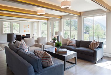Modern Mountain Home Telluride Co Rustic Living Room Denver