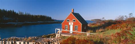 Posterazzi Lobster House In Autumn Stonington Maine Stretched Canvas