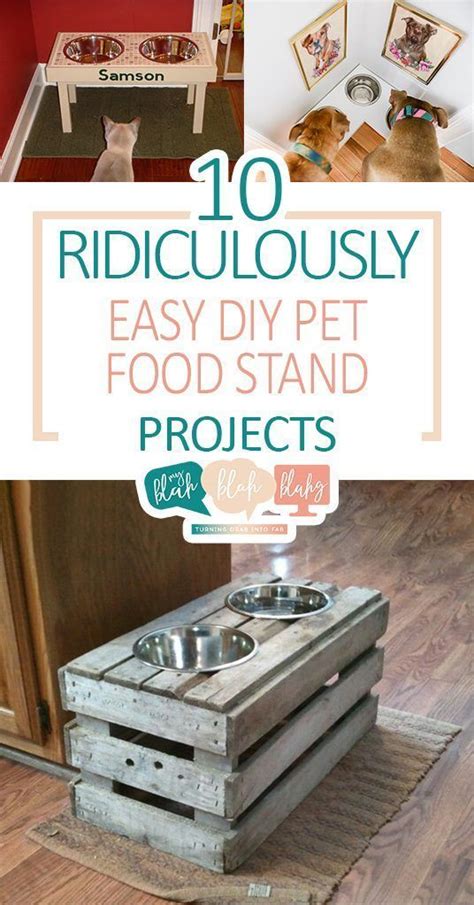 10 Ridiculously Easy Diy Pet Food Stand Projects Pet Food Stand