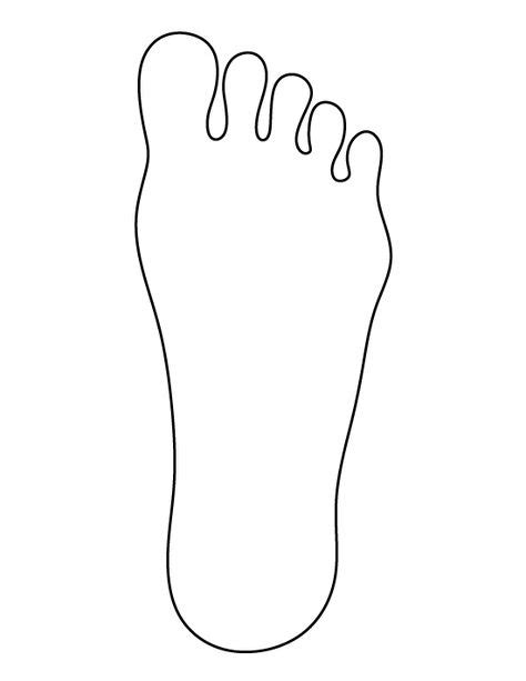 Foot Pattern Use The Printable Outline For Crafts Creating Stencils