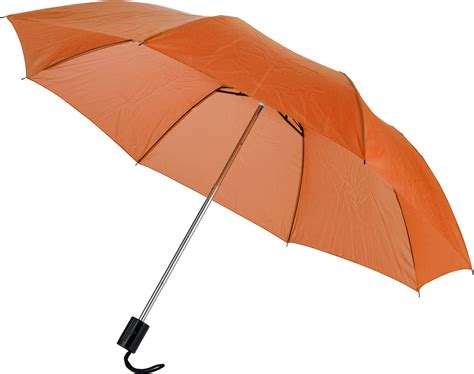 Printed Manual Foldable Polyester 190t Umbrella Orange Foldable