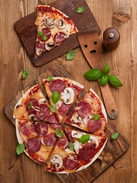 Pepperoni Pizza Stock Image Image Of Tasty Baked Italy 50730553