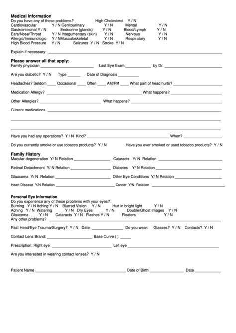 New Patient Forms Medical Office Printable Pdf Download
