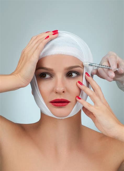 Beauty Fashion And Plastic Surgery Conceptwoman Face Stock Photo