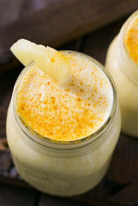 Pineapple Turmeric Ginger Smoothie Anti Inflammatory And Perfect To