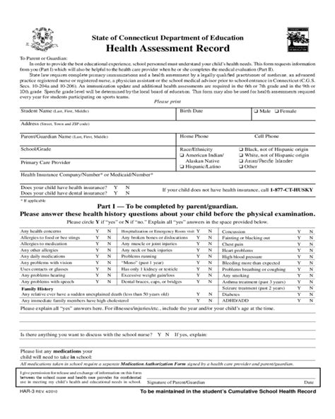Medical Assessment Form Fillable Printable Pdf Forms Handypdf