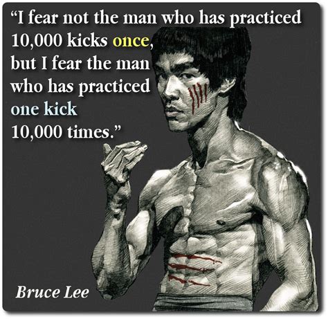Bruce Lee Quote About The Man Who Was Practicing His Martial Skills For