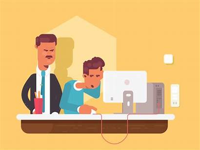 Office Accident Boss Dribbble Animation Gifs Marketing