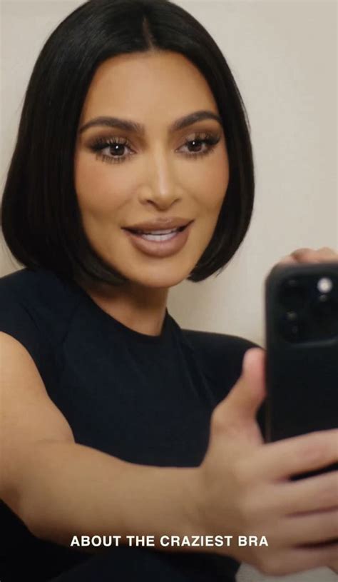 kim kardashian shows off her chic bob hairstyle in video for skims campaign