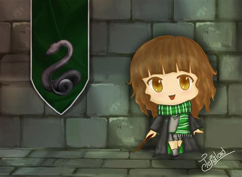 Chibi Hogwarts Student Slytherin By Tefaloid On Deviantart