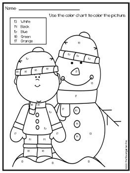 This series of free printable coloring pages has color by number, color by letter, color by sight word, and making 10 coloring worksheets. Winter Color-by-Numbers: Teen Numbers by The Kindergarten ...