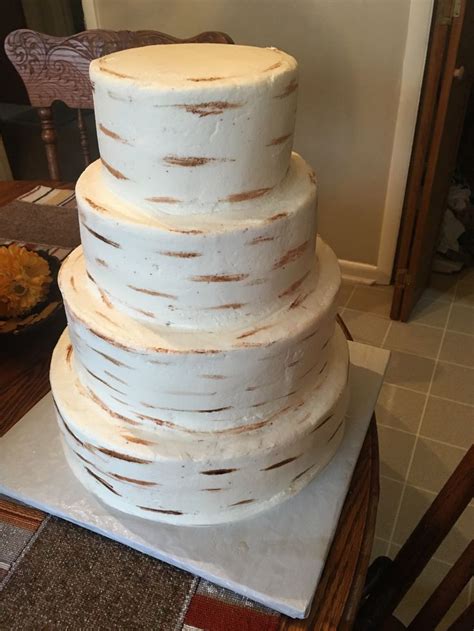 Birch Bark Wedding Cake Frosting Recipes Cake Wedding Cakes