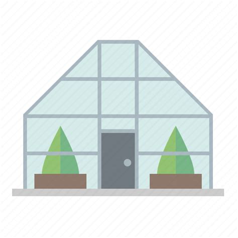 Architecture Building Countryside Gardening Greenhouse Icon