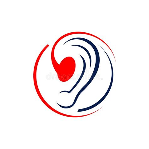 Ear Logo Hearing And Symbol Clinic Stock Vector Illustration Of