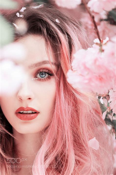 cherry girl by jovanarikalo pink hair rose blonde beauty girl