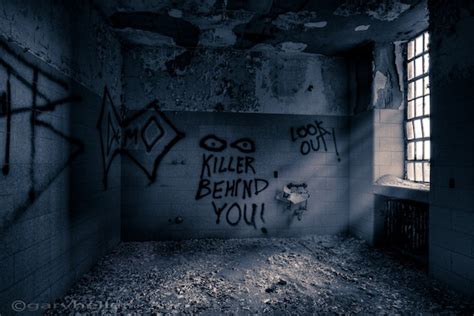 Killer Behind You Writing On The Wall Inside Old Asylum Old Etsy