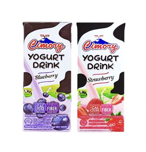 Cimory Yogurt Drink Kotak 2 Varian Rasa Strawberry Dan Rasa Blueberry
