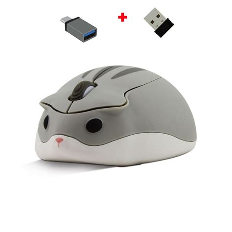 24g Wireless Optical Mouse Cute Cartoon Hamster C Grandado
