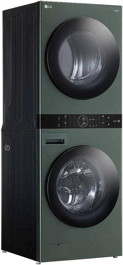 Lg 45 Cu Ft Washer 74 Cu Ft Electric Dryer Nature Green Stack