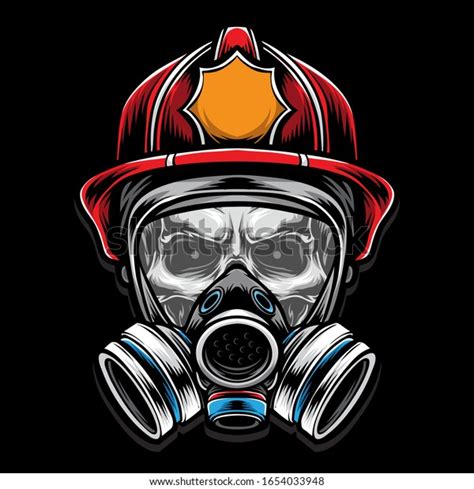 Skull Fire Fighter Vector Logo Stock Vector Royalty Free 1654033948