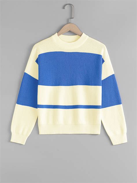 Boys Colorblock Drop Shoulder Sweater In 2022 Drop Shoulder Sweaters