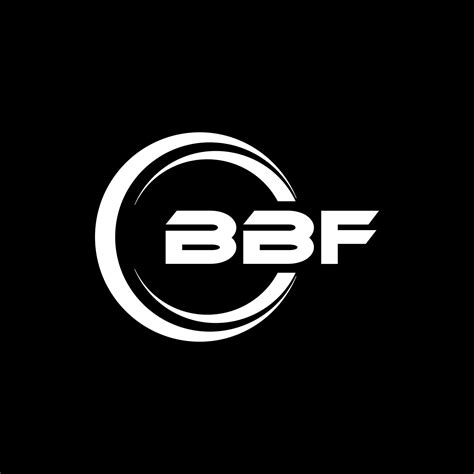 Bbf Letra Logo Diseño En Ilustración Vector Logo Caligrafía Diseños