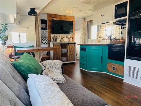 Check Out This Stunning Bohemian Farmhouse Rv Makeover The Before And