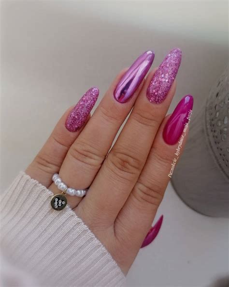 Light Pink Glitter Acrylic Nails