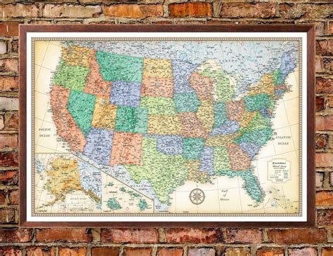 Rmc Classic Edition United States Wall Map 32x50 Wall Maps Map